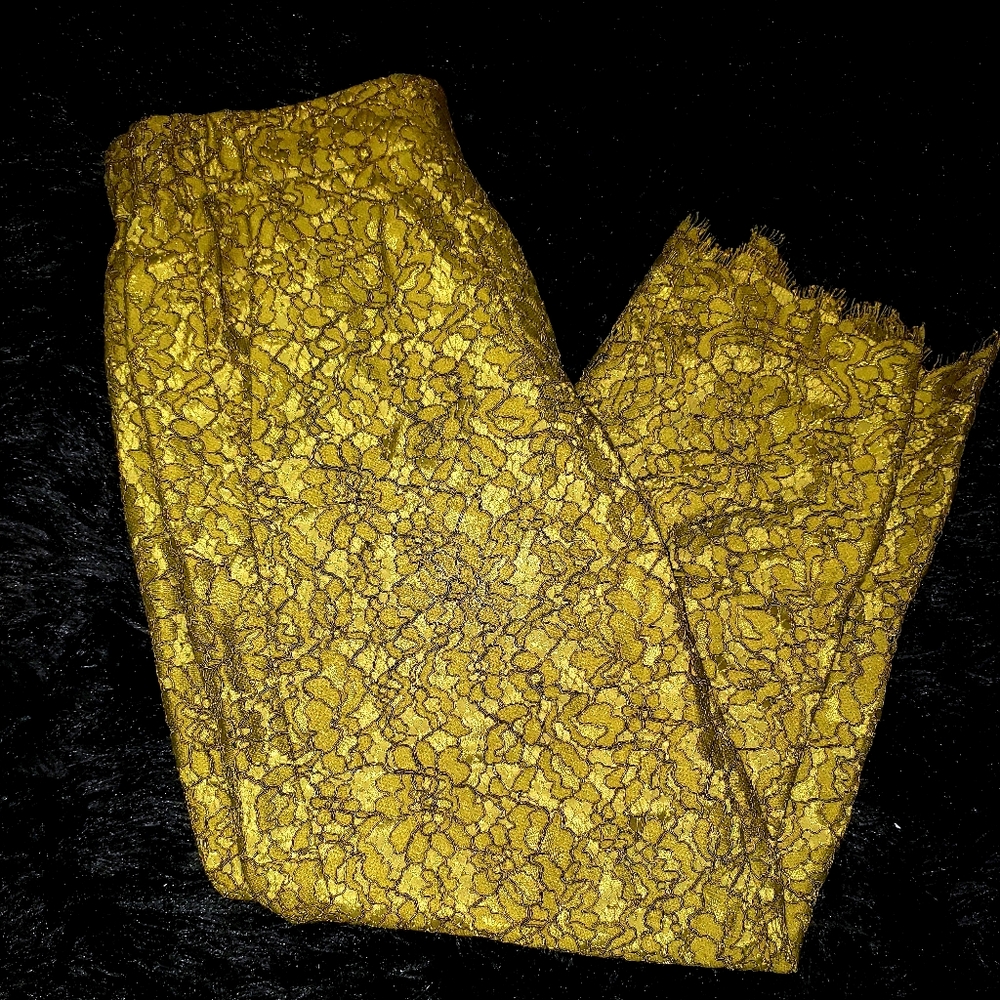 EUC J. Crew 2 petite green lace pants